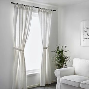 LENDA IKEA curtains with tie backs
